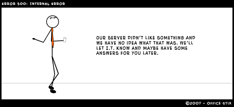 ERROR 500: Internal Error